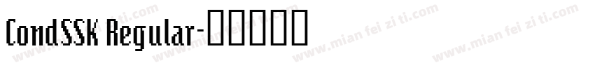 CondSSK Regular字体转换